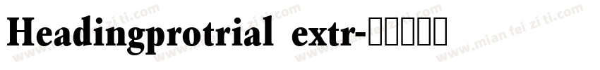 Headingprotrial extr字体转换